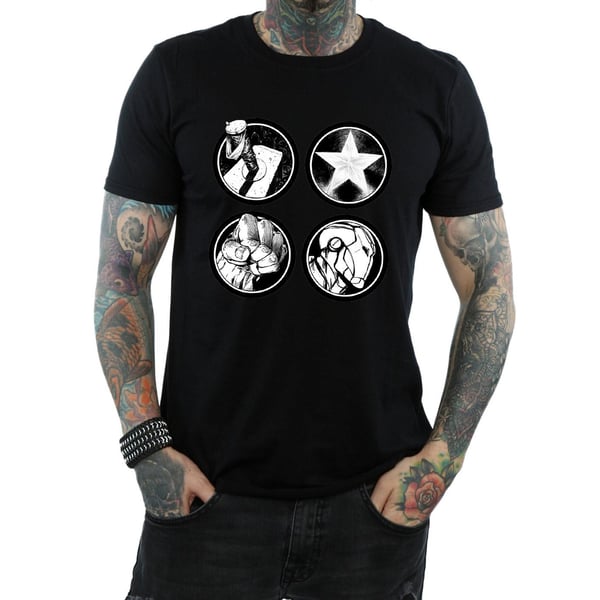 Marvel Mens Avengers Main Logos T-paita