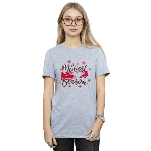 Disney Womens/Ladies Mickey Mouse Sleigh Boyfriend T-Shirt