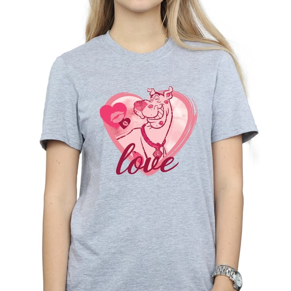 Scooby Doo Womens/Ladies Love Kisses Boyfriend T-Shirt