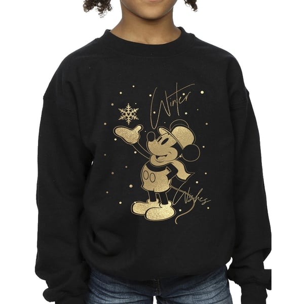 Disney Girls Winter Wishes Mickey Mouse Sweatshirt