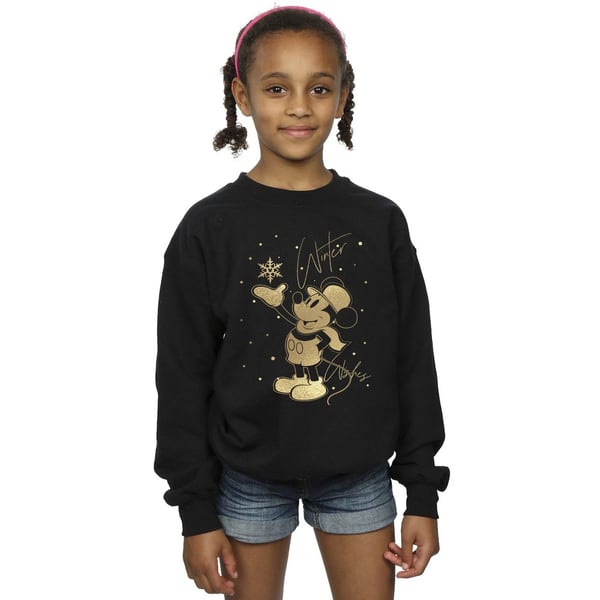 Disney Girls Winter Wishes Mickey Mouse Sweatshirt