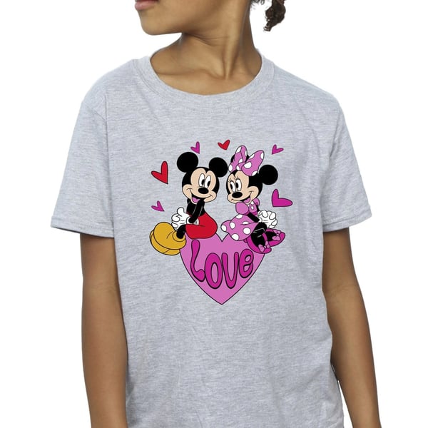 Disney Girls Mickey & Minnie Mouse Hearts T-Shirt