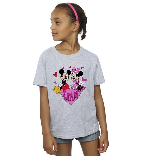 Disney Girls Mickey & Minnie Mouse Hearts T-Shirt