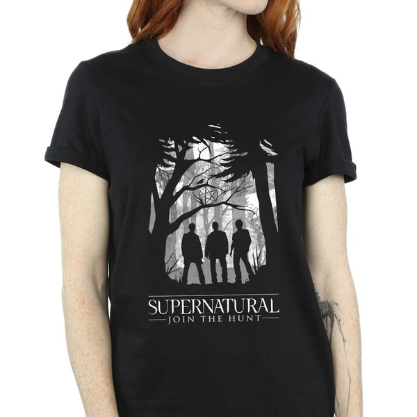Supernatural Womens/Ladies Poster Cotton Boyfriend T-Shirt