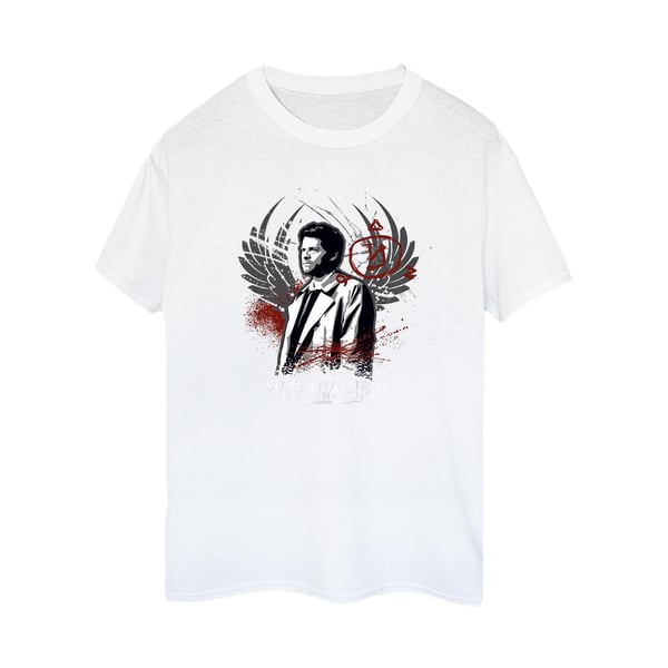 Supernatural Womens/Ladies Join The Hunt Wings Cotton Boyfriend T-Shirt