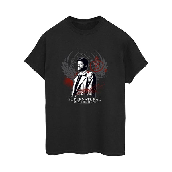 Supernatural Womens/Ladies Join The Hunt Wings Cotton Boyfriend T-Shirt