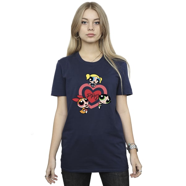 The Powerpuff Girls Womens/Ladies Double Heart Cotton Boyfriend T-Shirt