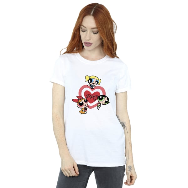 The Powerpuff Girls Womens/Ladies Double Heart Cotton Boyfriend T-Shirt