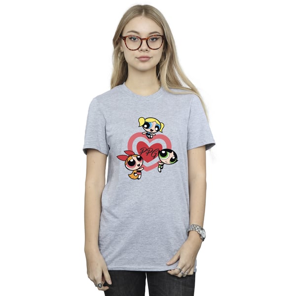 The Powerpuff Girls Womens/Ladies Double Heart Boyfriend T-Shirt