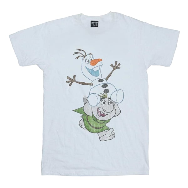 Frozen tyttöjen Olaf ja Peikko puuvillainen T-paita