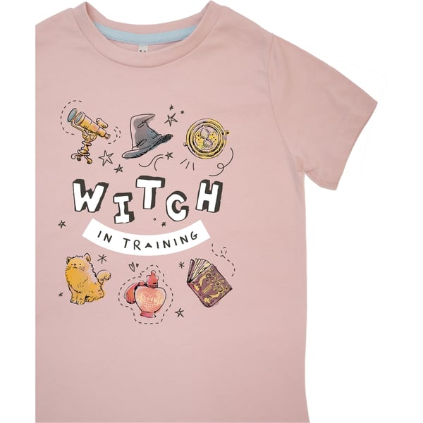 Harry Potter Girls Witch In Training Hearts Short-Sleeved Training Long Pyjama Set
