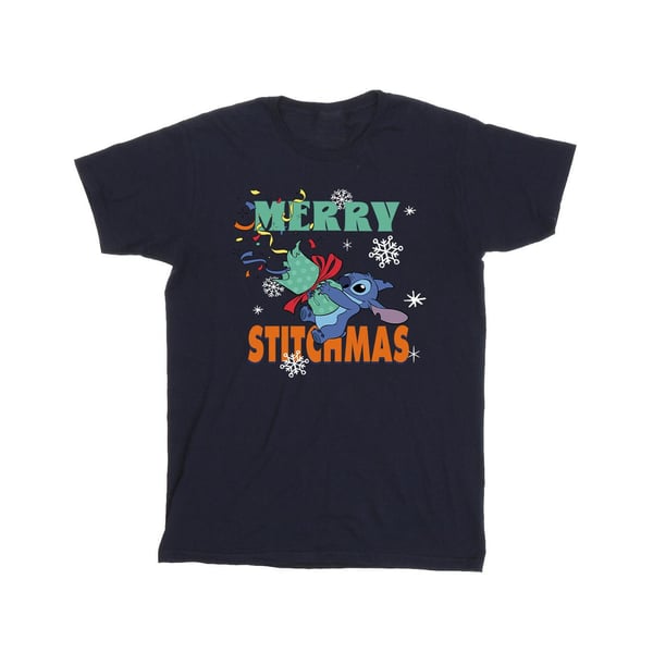 Lilo & Stitch Girls Merry Stitchmas Cotton T-Shirt