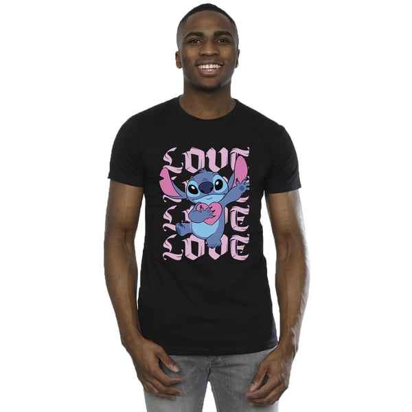 Lilo & Stitch Mens Valentine Love Cotton T-Shirt