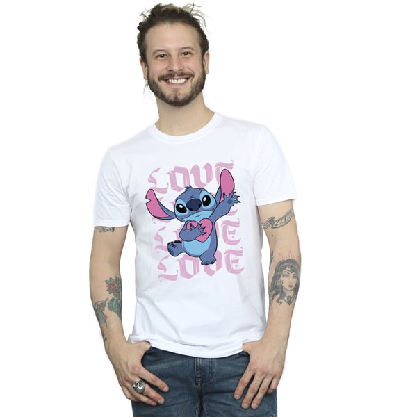 Lilo & Stitch Mens Valentine Love Cotton T-Shirt