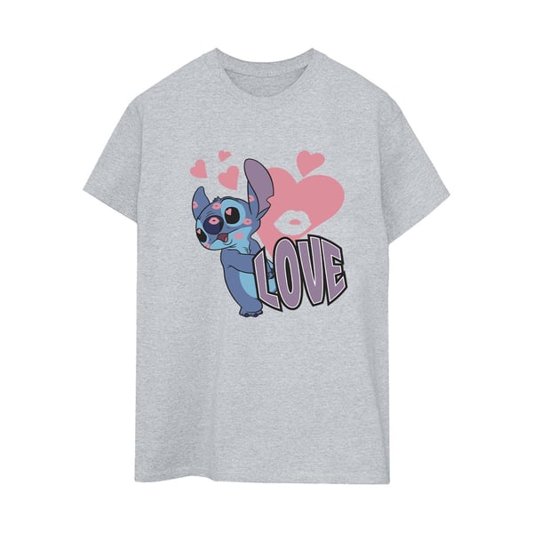 Lilo & Stitch Womens/Ladies Love Hearts Boyfriend T-Shirt Lilo & Stitch Womens/Ladies Love Hearts Boyfriend T-Shirt