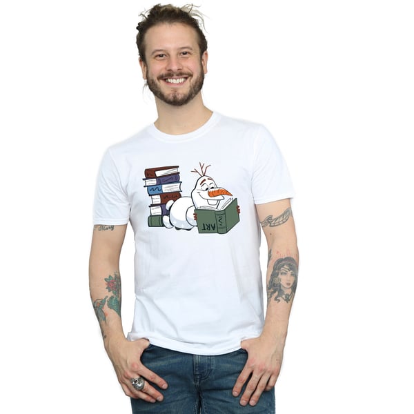 Frozen II Mens Olaf Reading Cotton T-Shirt