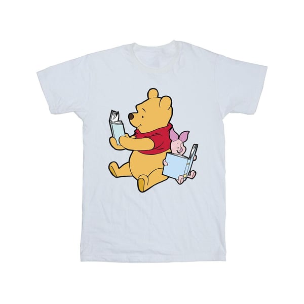 Nalle Puh Pojkar Läser Bomulls T-shirt