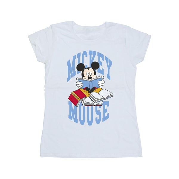 Disney Womens/Ladies Mickey Mouse Reading Books Cotton T-Shirt