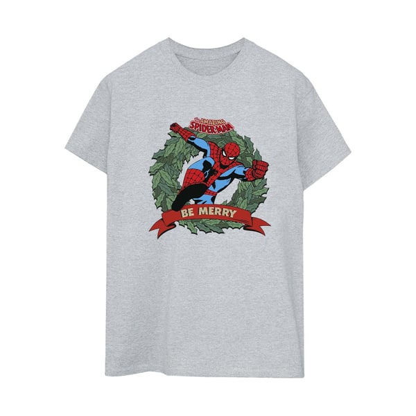 The Amazing Spider-Man Womens/Ladies Be Merry Boyfriend T-Shirt
