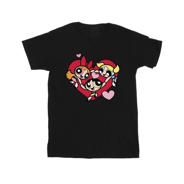 The Powerpuff Girls Girls Holding Hands Heart Cotton T-Shirt