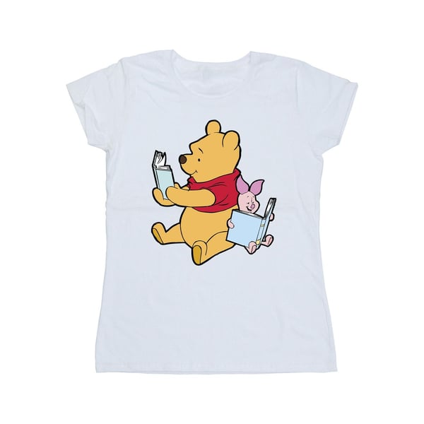 Nalle Puh Dam/Dam Läser Bomulls T-shirt