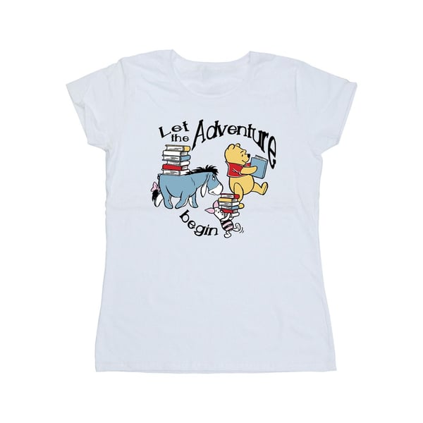 Nalle Puh Dam/Kvinnor Låt Äventyret Börja T-shirt i Bomull