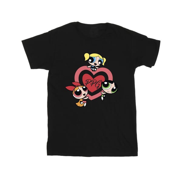 The Powerpuff Girls Girls Double Heart Cotton T-Shirt