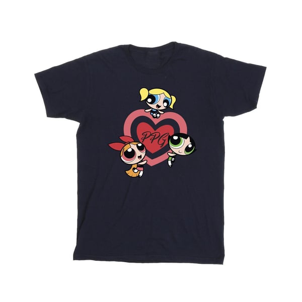 The Powerpuff Girls Girls Double Heart Cotton T-Shirt