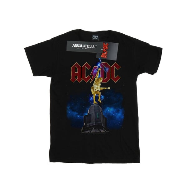 AC/DC Dam/Dam Stiff Upper Lip Lightning T-shirt i bomull i boyfriend-modell