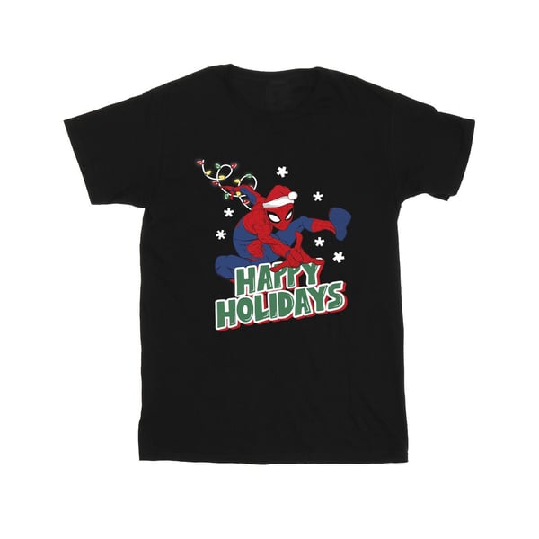 Spider-Man Flickor God Jul T-shirt i Bomull