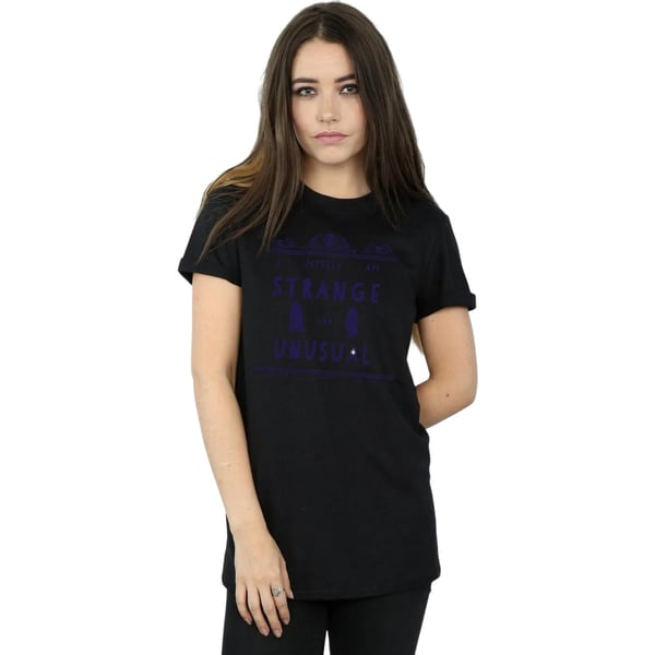 Beetlejuice Dam/Kvinnor Konstig Och Ovanlig Boyfriend T-shirt i Bomull