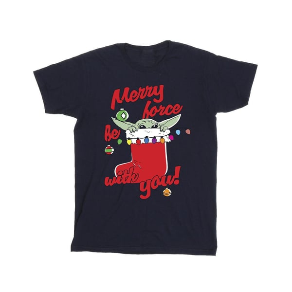 Star Wars Mandalorian Pojkar Merry Force Be With You T-shirt i bomull