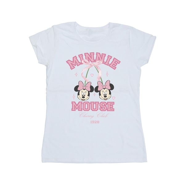 Disney Womens/Ladies Cherry Club Minnie Mouse Cotton T-Shirt