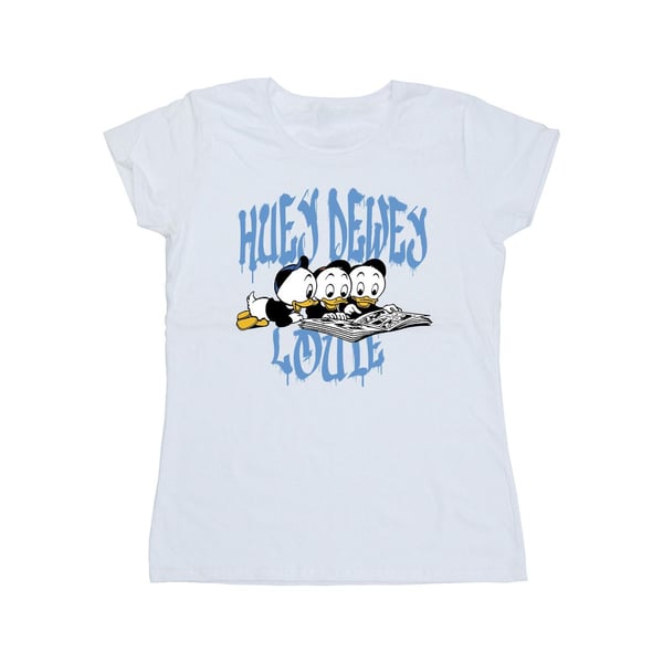 Disney Womens/Ladies Huey Dewey Louie Reading Cotton T-Shirt