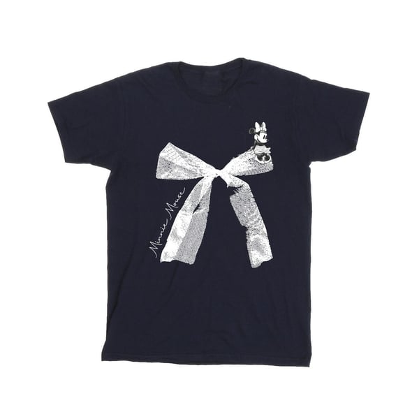 Disney Girls Minnie Mouse Bow Cotton T-Shirt