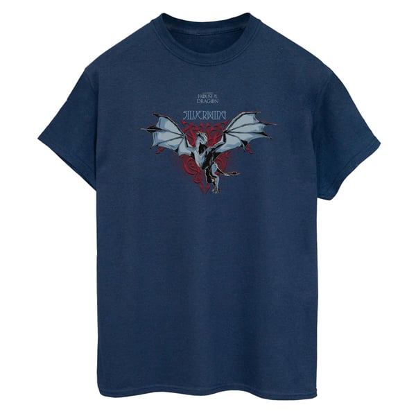 House Of The Dragon Womens/Ladies Silverwing Dragon Cotton Boyfriend T-Shirt