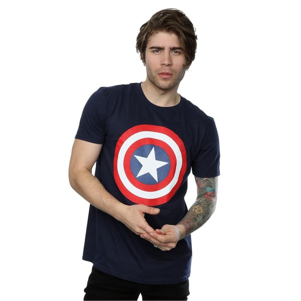 Marvel Mens Captain America Shield T-Shirt