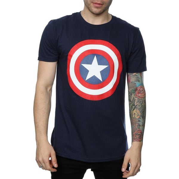 Marvel Mens Captain America Shield T-Shirt