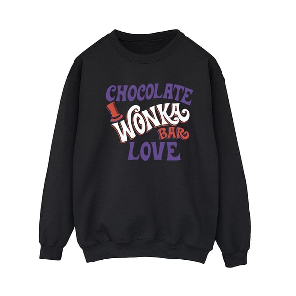 Willy Wonka & The Chocolate Factory Womens/Ladies Chocolate Bar Love Sweatshirt