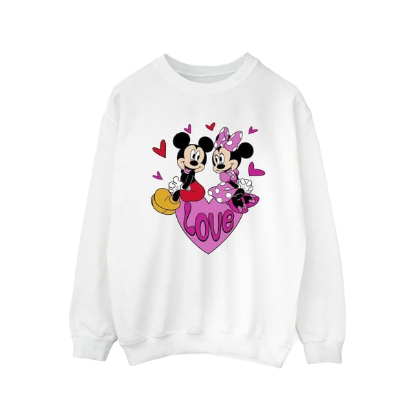 Disney naisten Love Hearts Mikki ja Minni Hiiri -collegepaita