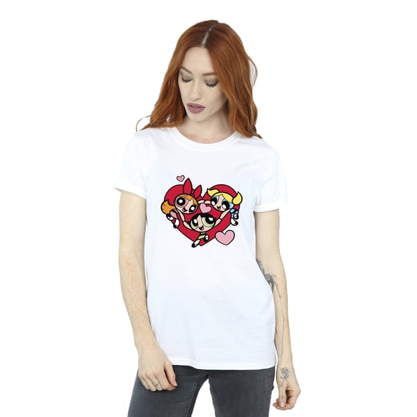 The Powerpuff Girls Womens/Ladies Holding Hands Heart Cotton T-Shirt