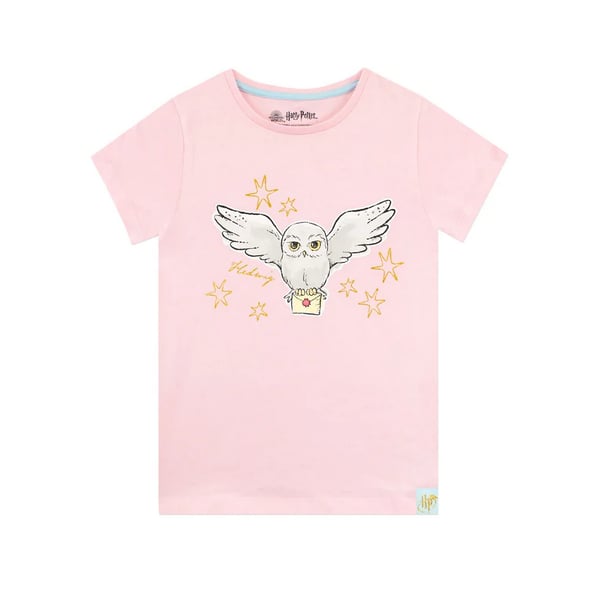 Harry Potter Girls Hedwig Hogwarts Cotton T-Shirt