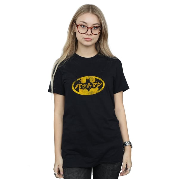 Batman Womens/Ladies Japanese Logo Cotton Boyfriend T-Shirt