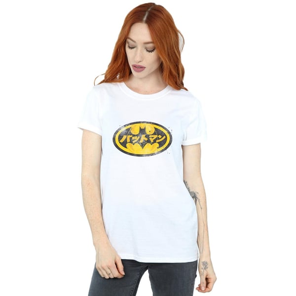 Batman Womens/Ladies Japanese Logo Cotton Boyfriend T-Shirt
