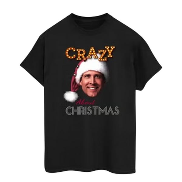 National Lampoon´s Christmas Vacation Womens/Ladies Crazy About Christmas Cotton Boyfriend T-Shirt