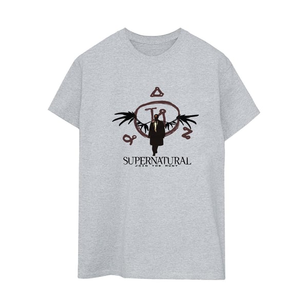 Supernatural Womens/Ladies Wings Cotton Logo Boyfriend T-Shirt