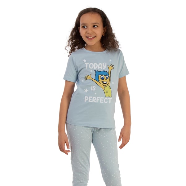 Inside Out 2 Girls Today Is Perfect Stars Short-Sleeved Long Pyjama Set