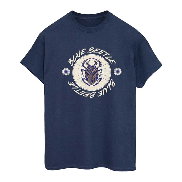 Blue Beetle Womens/Ladies Swirl Cotton Boyfriend T-Shirt