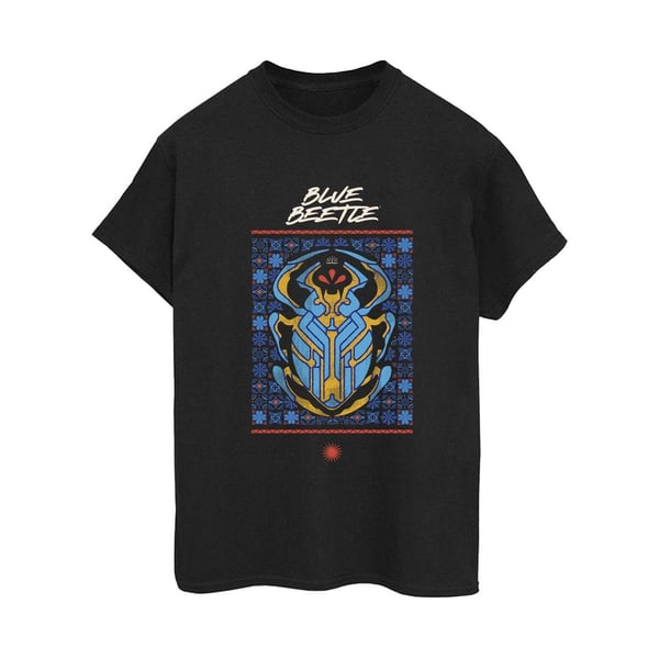 Blue Beetle Womens/Ladies Mosaic Cotton Boyfriend T-Shirt