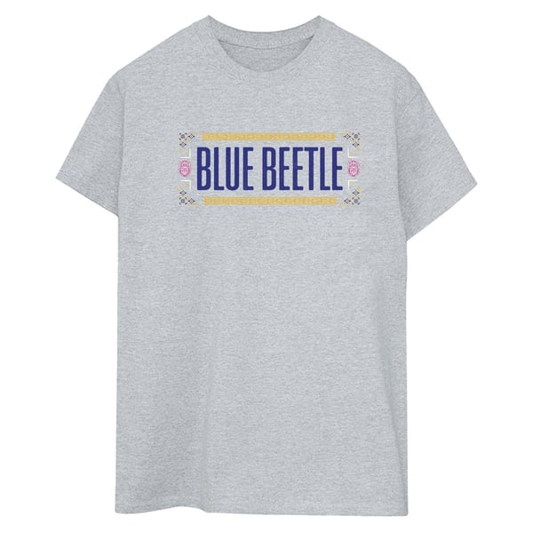 Blue Beetle Naisten Kuviollinen Logo Boyfriend T-paita
